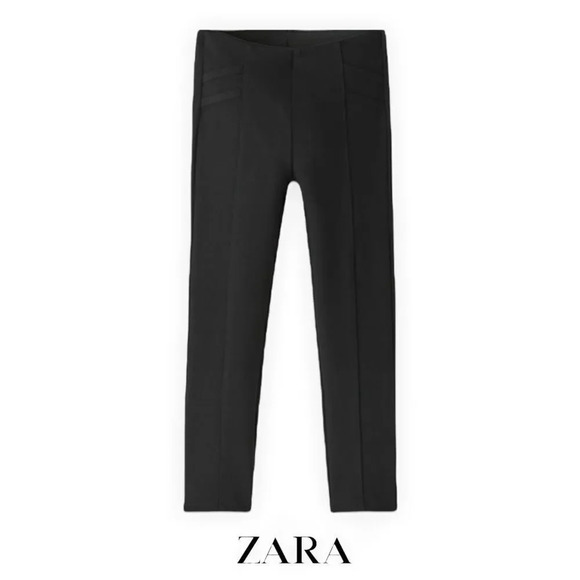 ZARA Kids | Black | PONTE KNIT LEGGINGS - Picture 1 of 6